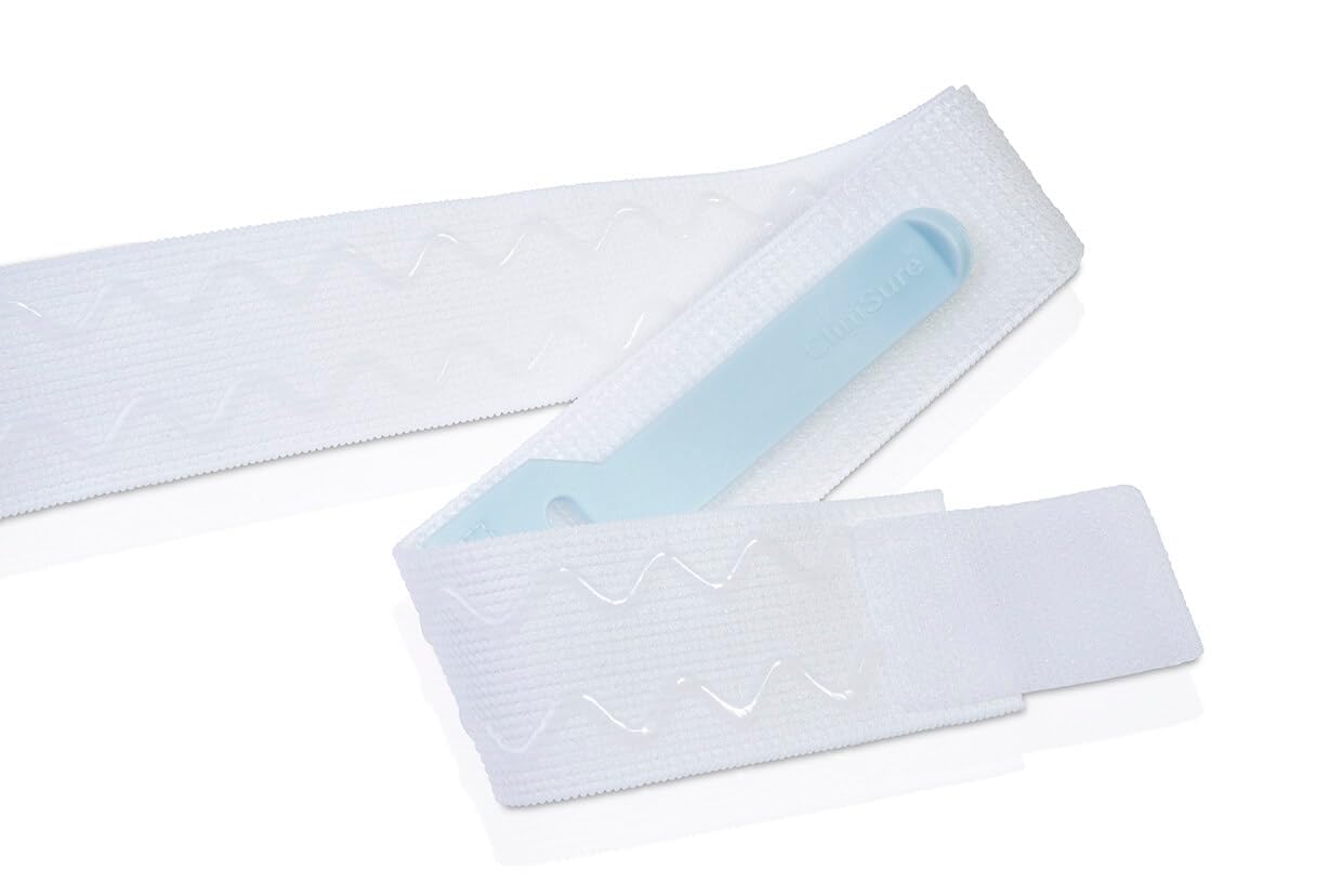 CliniSure Katheter-Haltegurt und Beinbeutelstütze, 100 cm, waschbar und wiederverwendbar, medizinischer Schlauchhalter mit rutschfestem Silikon, verstellbare bequeme Passform für Harnröhren- und