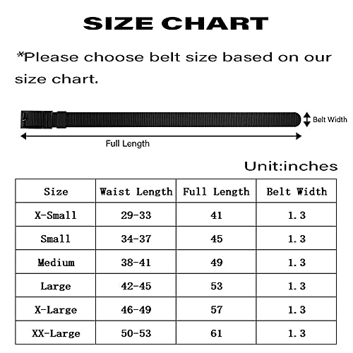 Jukmo Ratchet Belt For Men, Nylon Web Tactical Belt With Automatic Slide Buckle (Coffee, X-Small) #TOP5