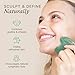 Beauty by Earth Jade Gua Sha Facial Tools - Face Sculpting & Massager Tool for Lymphatic Drainage & Jawline Sculpting, Guasha Tool for Face, Eye Depuffer Skin Care Tools
