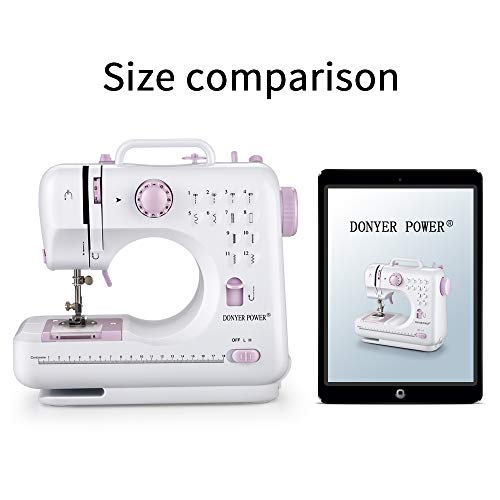 DONYER POWER Electric Sewing Machine Portable Mini with 12 Builtin