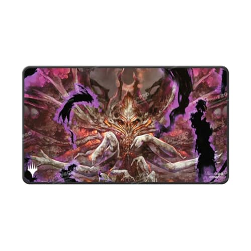 Ultra PRO - MTG Duskmourn Black Stitched Playmat Ft. Damnation for Magic: The Gathering, Use as Mousepad, Desk Mat, Protects MTG Cards During Gameplay