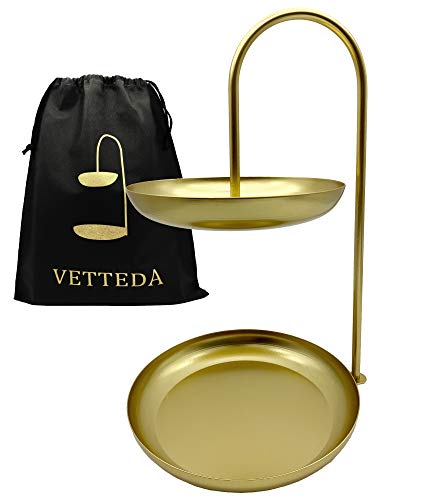 2 Tier Cake StandCupcake HolderDessert Cupcake Stand for Tea Party Serving PlatterVintage Gold