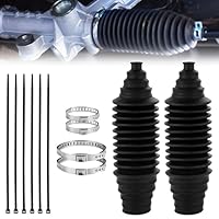 Achsmanschettensatz für Innere Spurstangen, 22x6x6cm Silikon-Faltenbalg Universal Staubdichte Zahnstangenmanschette Autozubehör(Schwarz)