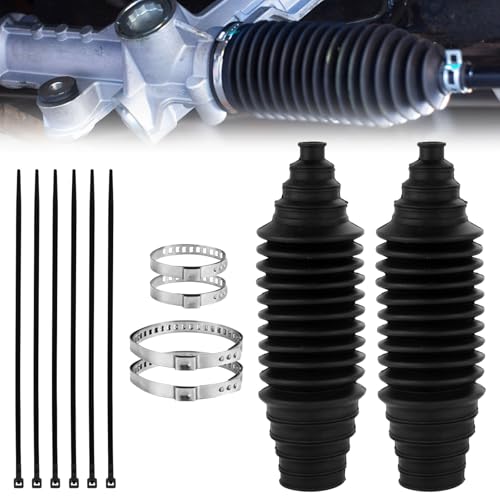 Kit de Fuelle Dirección, 22x6x6cm Fuelle Cremallera de Dirección de Silicona a Prueba de Polvo Fuelle Dirección Impermeable Accesorios para Coche(Negro)
