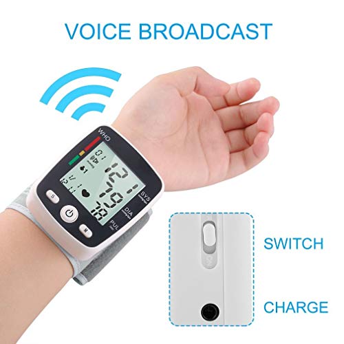 AODXI LCD Digital Display Automatic Wrist Blood Pressure Monitor with Cuff Household Use sphygmomanometer Tonometer