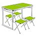 Produktbild LLRDIAN Outdoor-Klapptisch und Stühle tragbare Tisch Ausstellung Industrie Tisch Push-Tabelle Picknicktisch Stall Klapptisch Computer-Klapptisch (Farbe : Grün, größe : 120 * 60 * 55cm)