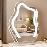Odernirror Cloud-Shaped Makeup Mirror with Lights 17″×12.6″ – Smart Touch Control, 3-Color...