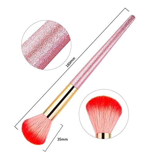 Silpecwee 3Pcs Nail Brushes For Cleaning Nail Dust Brush Dip Powder Makeup Brush Blush Brush Acrylic Brush Cleaner Nail Clean Up Brush Manicure Brush Nail Art Tools #TOP4