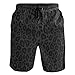 Wamika Black Leopard Men's Beach Shorts Swim Trunks Quick Dry Men Casual Board Shorts with Pockets M-XXL
