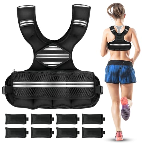 Adjustable Weighted Vest for Women Men, 6-18 LBS Weighted Walking...