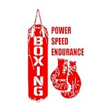 Adesivo da parete in vinile decorativo Power Speed Endurance Guantoni da boxe Ginnastica Sport 48x76,4 cm Diverse opzioni di dimensioni Grande Red