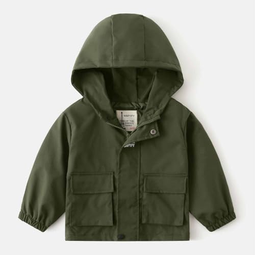 Boys Fashion Zip Up Hoodie with Pockets Lightweight Waterproof Hooded Fall Jackets Casual Loose Raincoat Windbreakers2