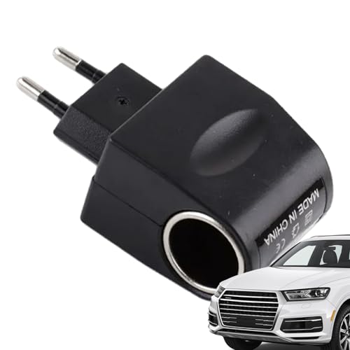 220V Auf 12V 1A Adapter Zigarettenanzünder Steckdose, AC Auf DC Spannungswandler Mit EU-Stecker, Zigarettenanzünder-Buchse, Pannung Wandler Konverter Netzteil Steckdose Ladegerät Adapter