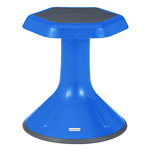 Image of Learniture Backless Active Learning Stool for Office Desks and Classrooms, Active Learning Wobble Chair with Rocking Motion, 15 inchH, Blue