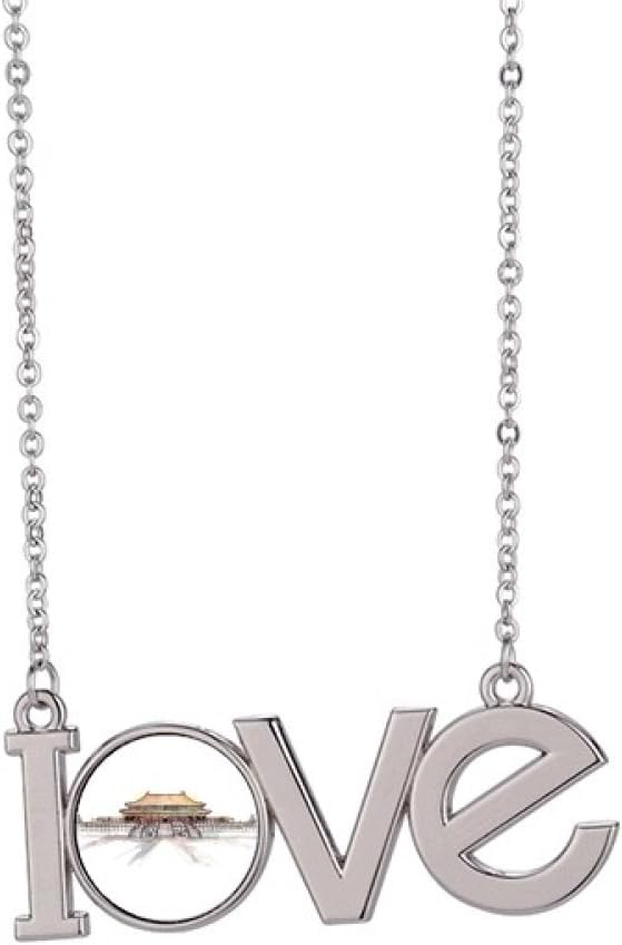 Forbidden city in Beijing China Love Necklace Pendant Charm Jewelry