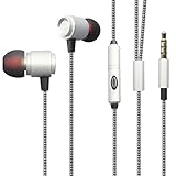 Premium Sound Quality Wired Headset Metal Earbuds Microphone for Samsung Galaxy J1 J3 J5 J7, Grand Prime - LG Volt 2, Tribute 2, Escape 2 - ZTE Overture 2, ZMAX, ZMAX+, Nubia Z9 - ASUS Zenfone, 2
