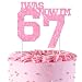 I Was 6 Now I'm 7 Cake Topper 6 7 Meme Six Seven 7th Birthday Cake Pick Pink Glitter Funny 67 Meme Cakes Decorations for 7 Years Old Girls’ 7th Seventh Birthday Party Supplies