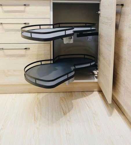 Estantería extraíble giratoria para armarios: optimice el espacio de su cocina fácilmente 2