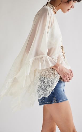 Women Long Sleeve Flowy Ruffle Tops Sheer Mesh Layered Frill Top Sexy See Through Lantern Sleeve Ruffle Shirt Blouse3