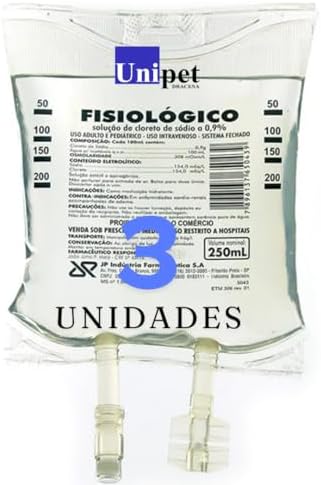 3 UN SOLUÇÃO FISIOLÓGICA 250 ML UNIPET
