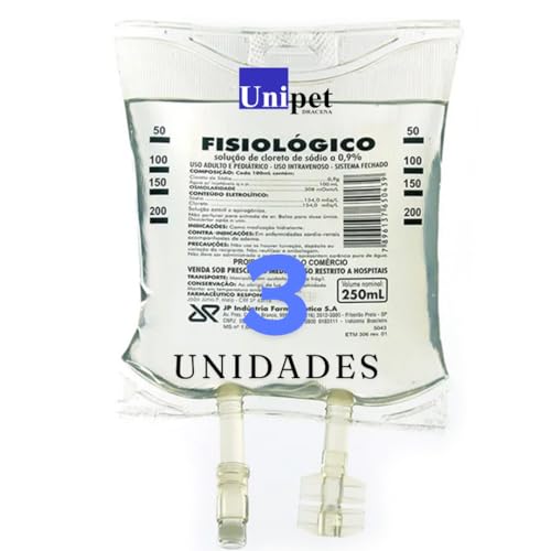 3 UN SOLUÇÃO FISIOLÓGICA 250 ML UNIPET