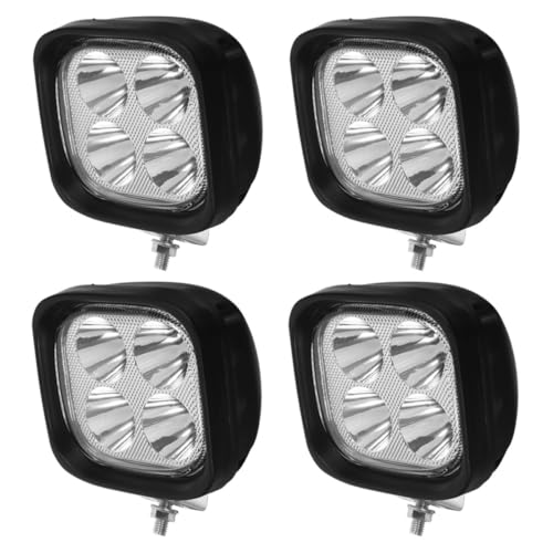 4 Luces LED de trabajo focos iluminacion industrial exterior montacargas plastico negro 4 piezas