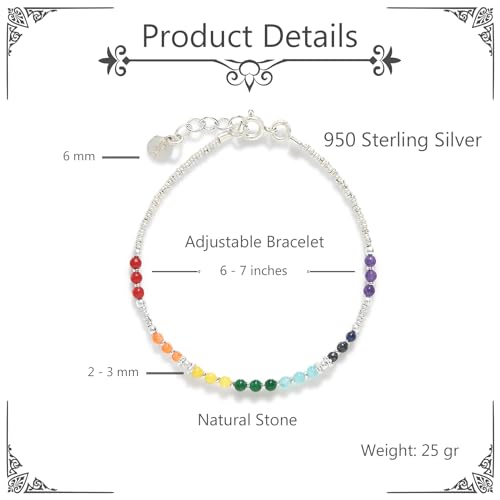 Simbolik Bracelet - Authentic 925 Sterling Silver - Handcrafted Energy Healing Jewelry for Women - Real Stones & Crystals - Ideal Birthday & Christmas Gift2