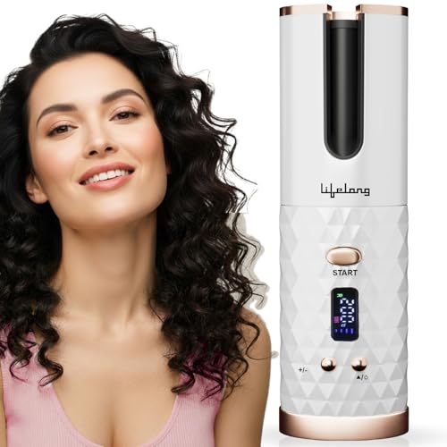 Lifelong Automatic Curling Tool for Women | Essential Styling Device for Waves & Curls | Cordless & Rechargeable | Electric Hair Curler Roller | Adjus