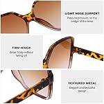 3Pcs Oversized Rectangle Sunglasses for Women Ladies Trendy Square Sun Glasses Big Frame Sunglasses UV400 Protection