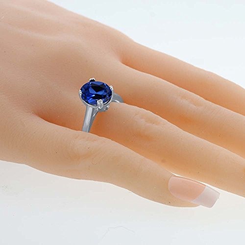 2-5 Cttw Gemstone Birthstone and Black Diamond Solitaire Ring for Women | 925 Sterling Silver | Oval 11X9MM and 1.5MM Accent Stone | Fine Jewelry for Engagement Wedding Anniversary Promise3