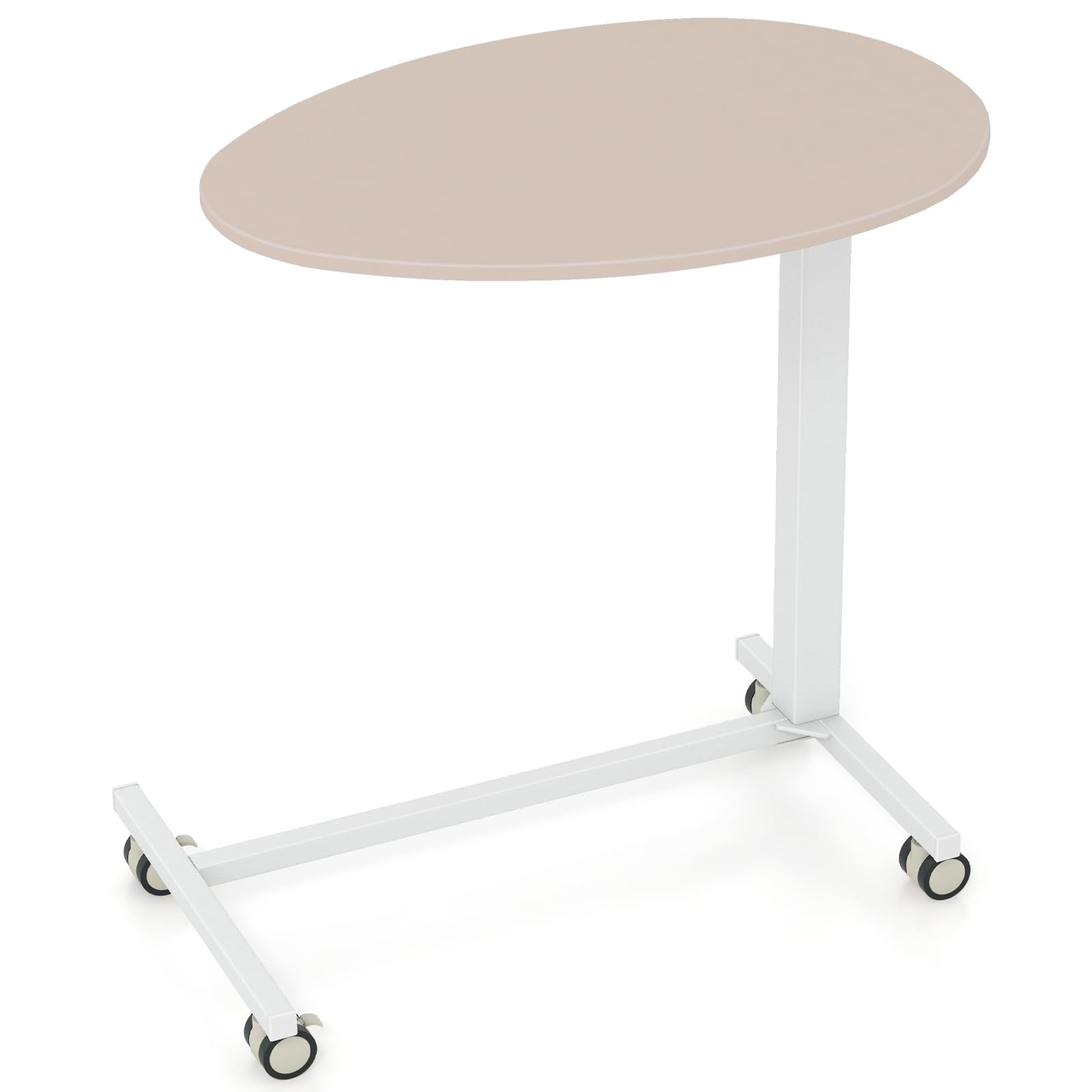 RELAX4LIFE Tavolino da Letto per PC, Scrivania Mobile Regolabile in Altezza, Ruote Bloccabili, Tavolino Salvaspazio per Ufficio e Casa, Portata Max 75KG, 76 x 50 x 74-108 cm