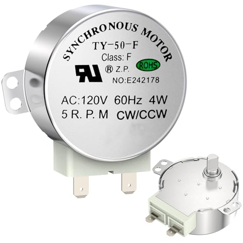 Synchronous Motor 5RPM AC120V 4W CW/CCW TYJ50-8A2, WB26X32190, E199324 by Karono - Used condition - US$11.39