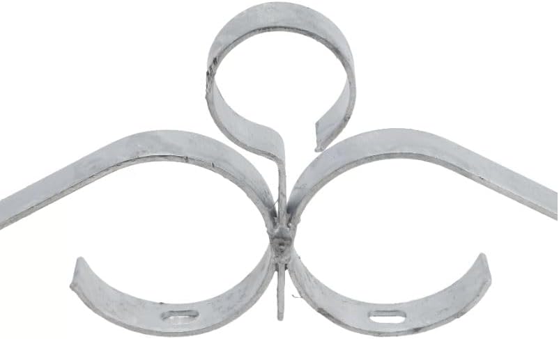 Chain Link 3-Piece 24" Long [12 Gauge] Gate Scroll - Decorative Gate Topper (Galvanized Steel)