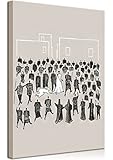 AKWISH Framed Jesus Canvas Wall Art Jesus Heals the Bleeding Woman Scripture Story Christian Faith Poster Prints Painting Religious Aesthetic Picture Wall Decor for Church Bedroom Living Room 12'x16'