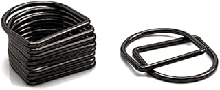 Trimming Shop Heavy-Duty Welded Metal D Ring Fasteners, Durable Buckles for Hand Bag, Webbing Strap, Purse, Dog Collars, Belts, DIY Projects, 25mm, Black, 10pcs