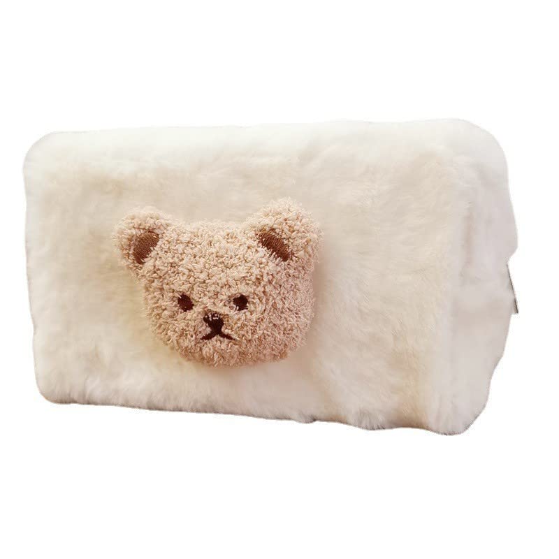 Bolsa pequeña de cosméticos Kawaii linda bolsa de maquillaje estética Y2k bolsa de cosméticos para bolso (A-caqui)