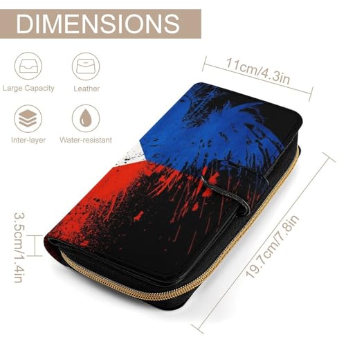 Philippines Eagle Flag Long Wallet for Women Men Purses Coin Pouch Credit Card Holder Organizer2