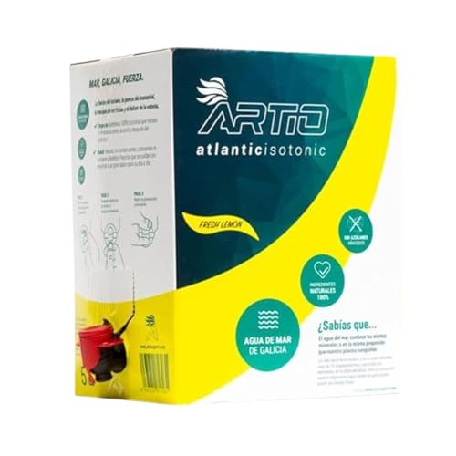 ARTIO Sport Limón 5L Bebida isotónica elaborada con un 10% de agua de mar y 78 minerales biodisponibles que proporcionan la mejor hidratación