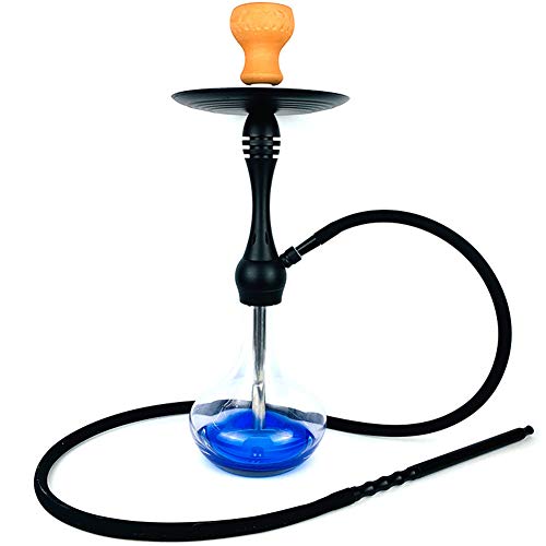 ZHIU Shisha aus Aluminium, Komplett-Set, 50 cm, Shisha mit 1 Silikonschlauch, Sheesha-Schüsselhalter für Bar Narguilé…