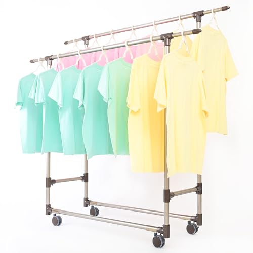 豊臣金属 物干し台 室内用アルミ物干しスタンドKILALA450-1200本体カラー:シャンパンゴールド(キャップ:ブラウン)