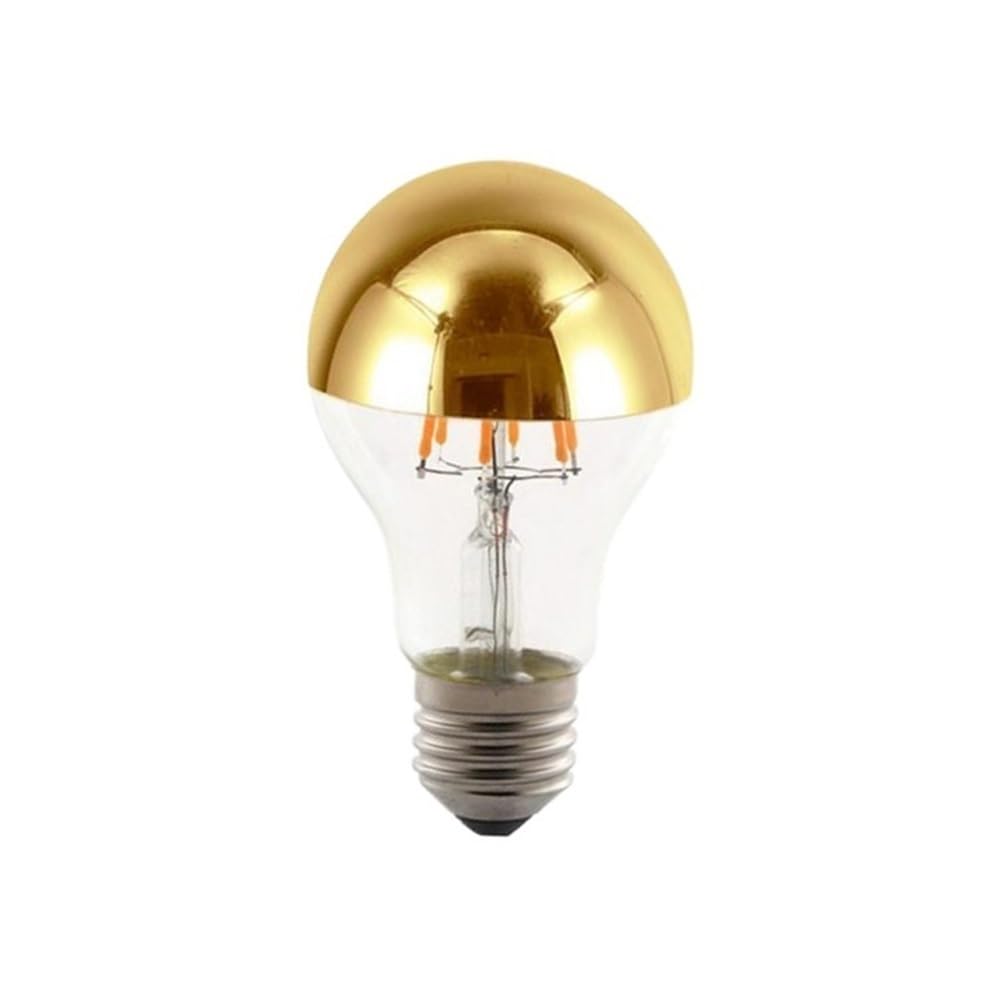 YSJX Lights Pack of 50 LED Bulb A60 AC220V 2W 4W 6W 8W Edison Bulb Top Semi-Golden Shadowless