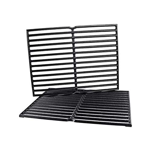 Denmay 7522 38cm x 28.6cm Barbecue Grille de Cuisson en Fonte pour Weber Spirit E200/210, S200/210 (avec Boutons de brûleur latéral), Spirit 500
