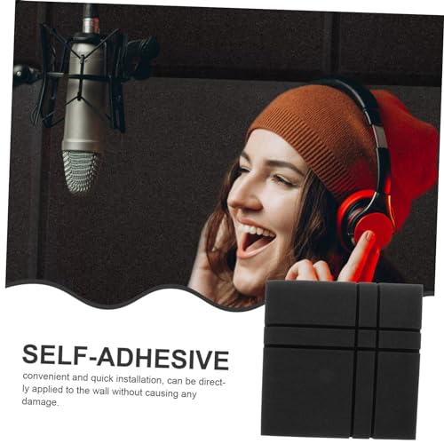 LIFKOME 4pcs Paneles Acústicos Ignífugos para Aislamiento Sonoro Almohadillas Autoadhesivas Absorbentes de Sonido para Estudios Ktv y Dormitorios miniatura 6