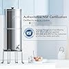 Purewell 3-Stage 0.01μm Ultra-Filtration Gravity Water Filter System, NSF/ANSI 42&372 Certification, 304 Stainless Steel Countertop System with 2 Filters and Stand, Reduce 99% Chlorine, 2.25G, PW-OB #2