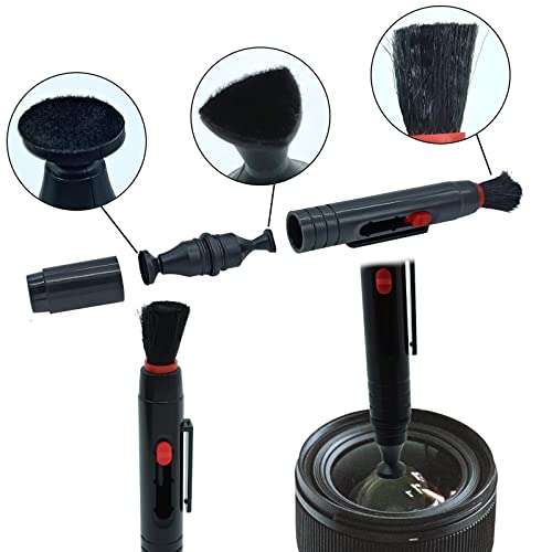 Lens Cleaning Kit Contains 2 Pcs Rubber Rocket Air Blower Duster, Lens Cleaning Pen, Blower Brush Dust Cleaner And Carrying Pouch, For Lens, Camera, Slr, Telescope, Magnifying Glass, Phone #TOP2
