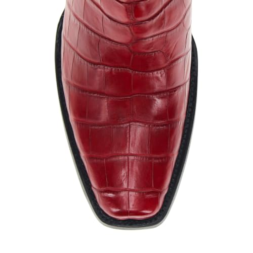Image of Vaccari Men's Travis Genuine American Alligator Belly Leather Western Cowboy Boots
