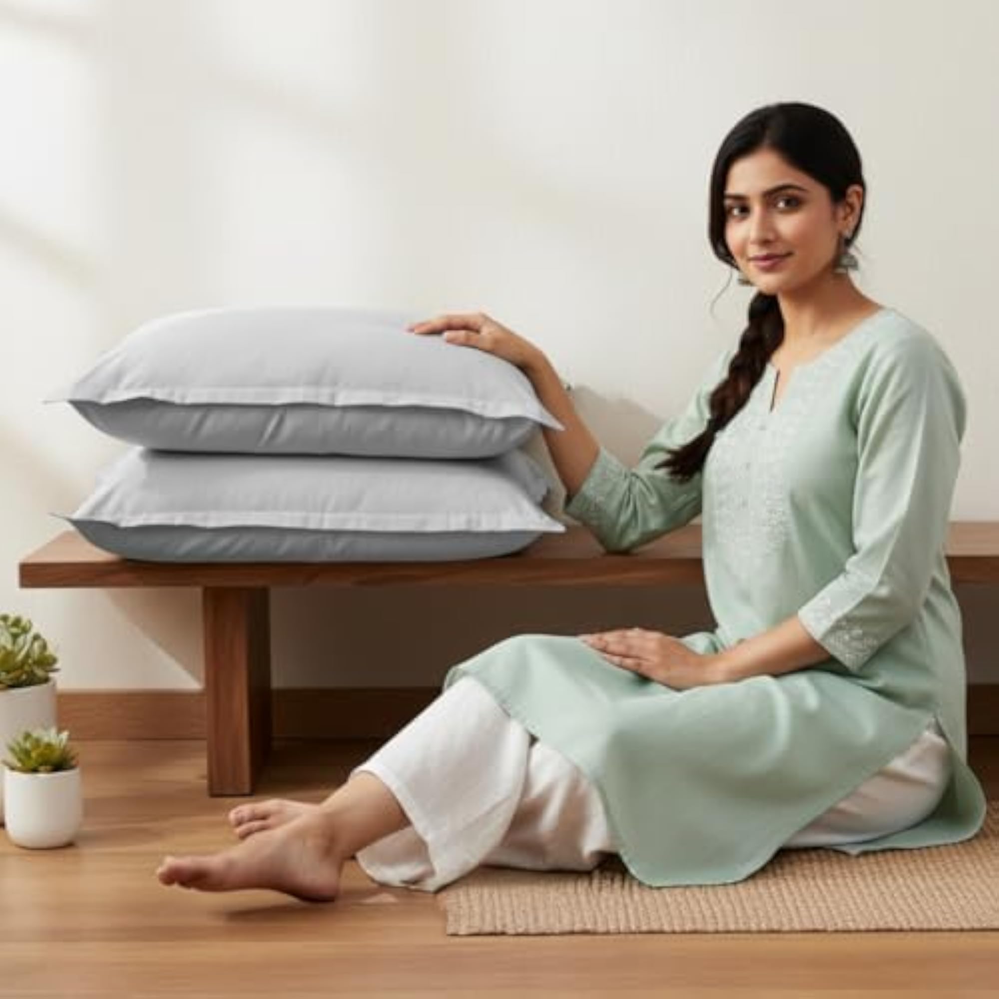 210 TC Premium Cotton Pillow Covers