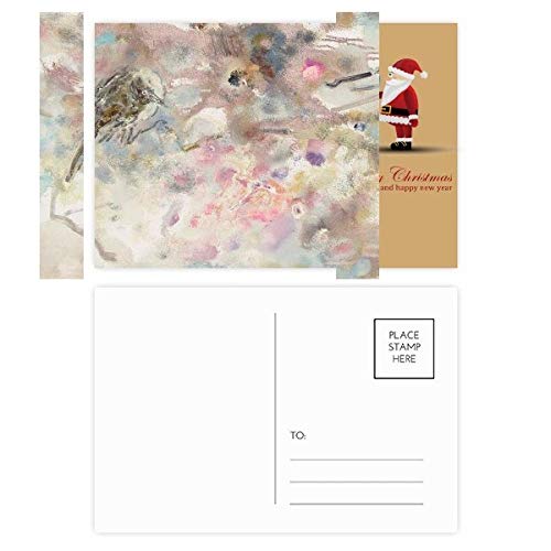 Cartes postales Noël style peinture à l'huile Janvier Lotus XJJ pour vœux chaleureux