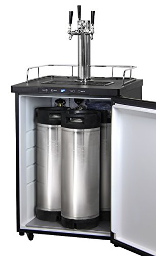 Kegco Hbk309S-3 Full-Size Digital Homebrew Kegerator Triple Faucet Ball Lock Keg Dispenser Stainless, Stainless Steel #TOP5