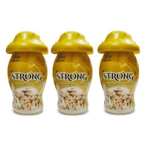 Image of DRL Strong Mushroom Powder Weight Gainer for Men and Women - 100g | Mushroom Powder for Shakes Smoothies Coffee & Tea | Easy to Mix Beverage Powder (Pack of 3)